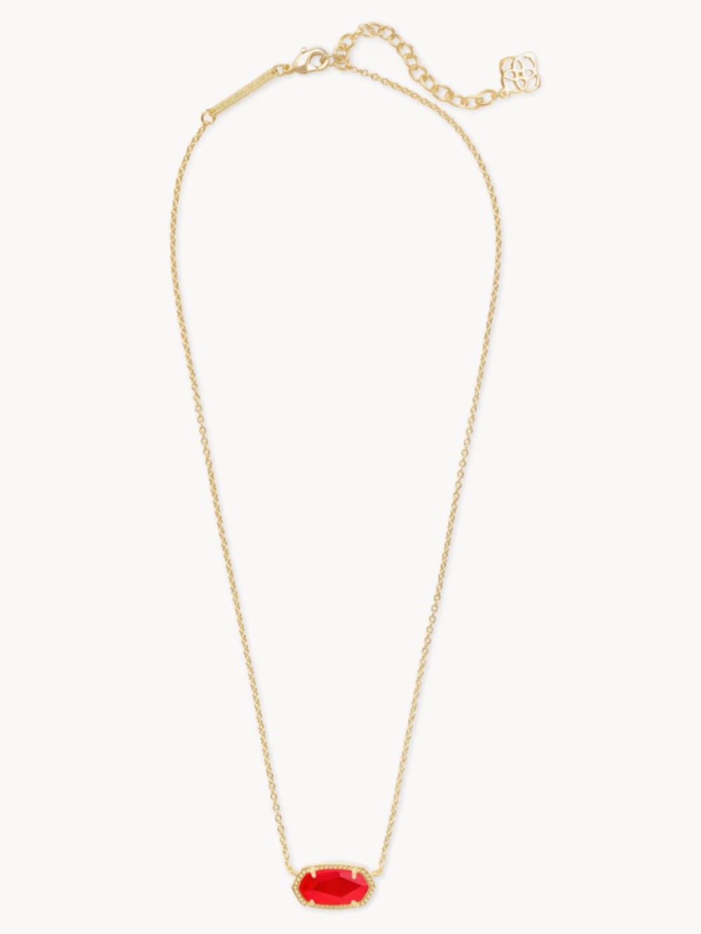 Kendra Scott Elisa Gold Pendant Necklace in Red Illusion - Picture 3 of 7